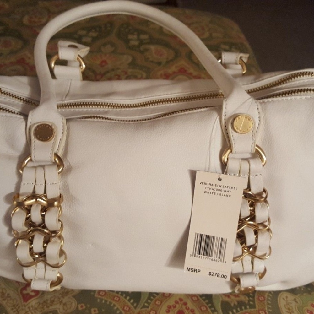 Tahari white new handbag shoulder bag purs…